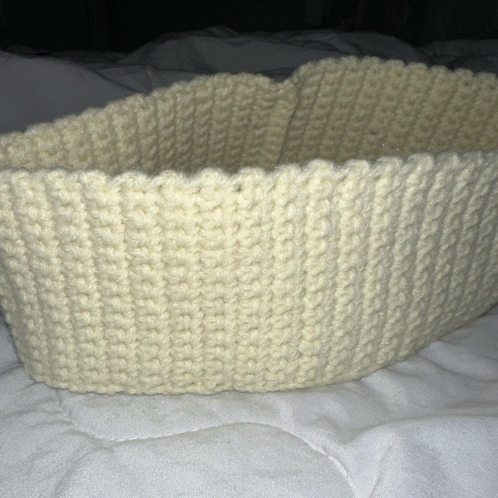 Handmade Cream Knit headband